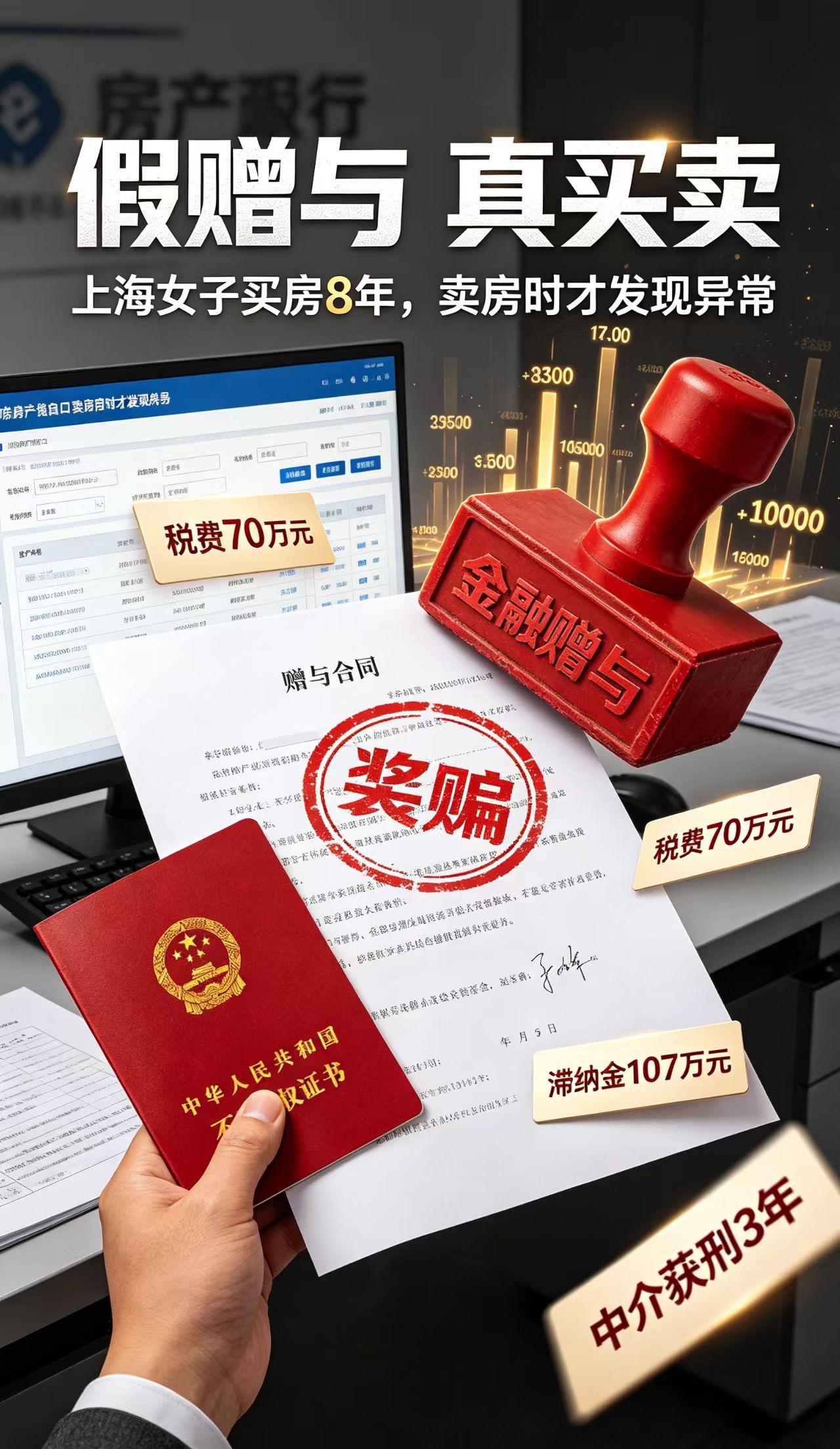 “离谱！”上海，一女子2017年，通过中介买一套市值250万的二手房。她和卖家说