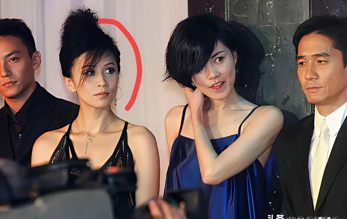 这张合影最绝的不是脸，是两种人生极致的对撞。你细看，刘嘉玲是太阳。每一根头发