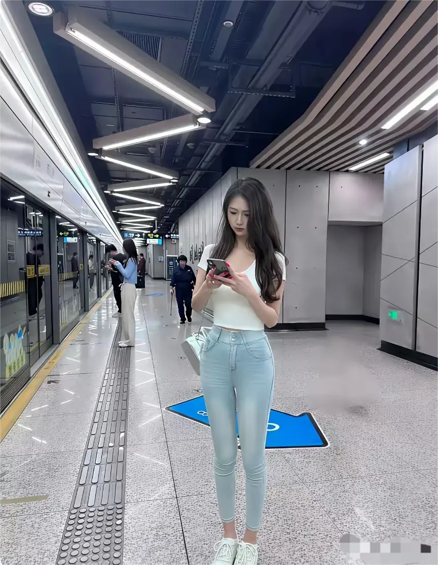 等地铁的女孩，颜值能打几分？