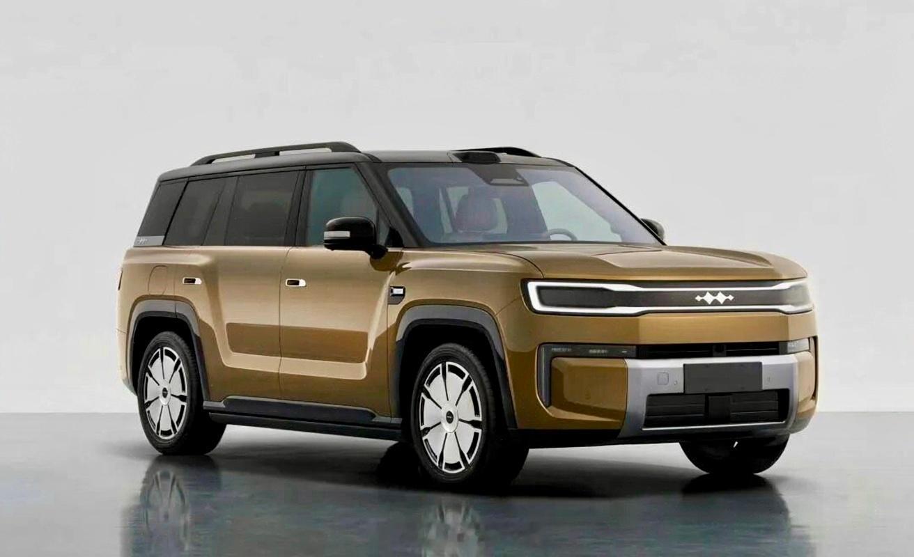 方程豹钛9，比亚迪旗下方程豹品牌科技硬派旗舰SUV，方盒子造型、机甲风设计、豪华
