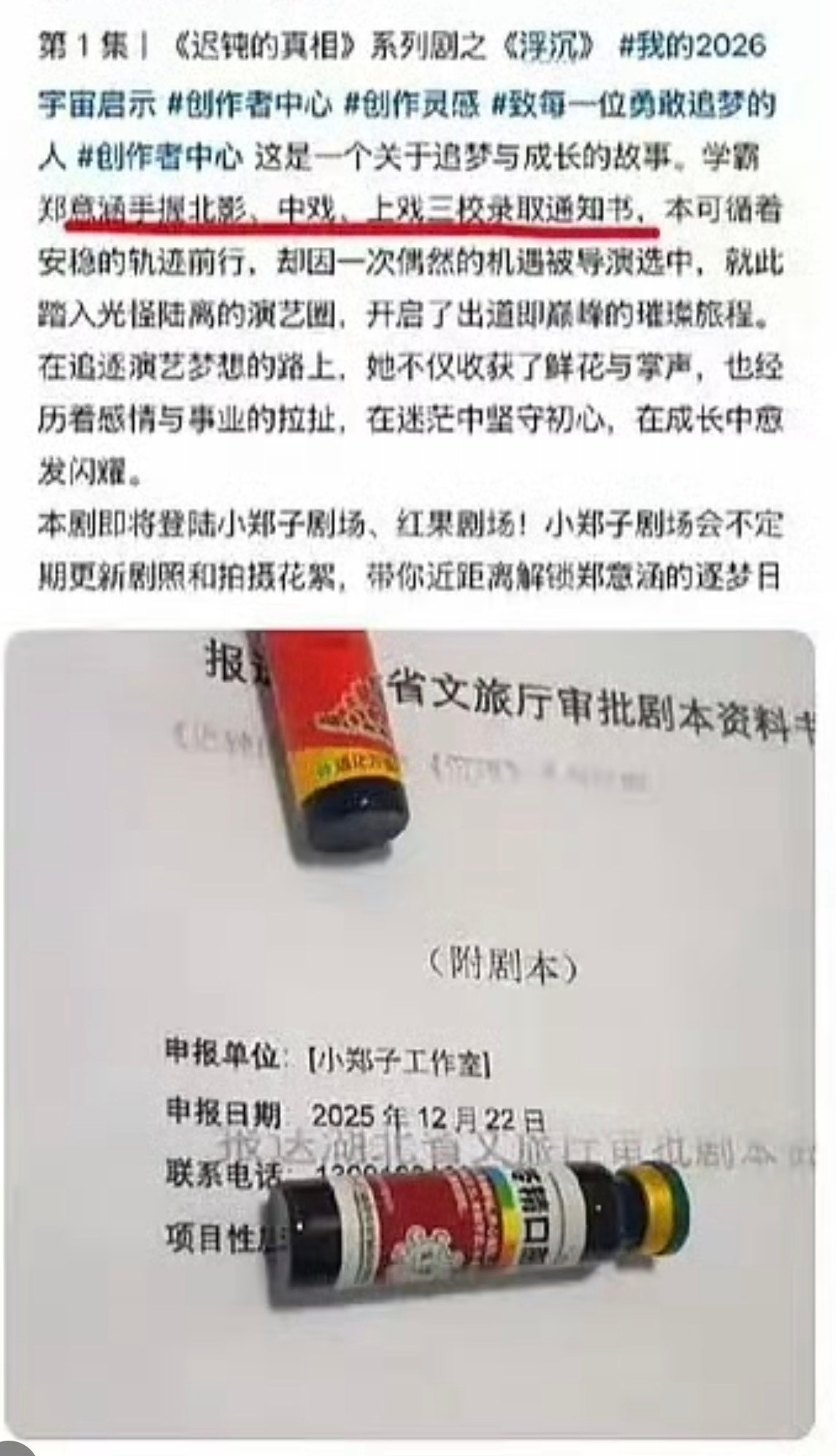 爽子要把她的故事拍成短剧了，虽然人还没回国大家喜欢看一代女顶陨落的故事嘛？