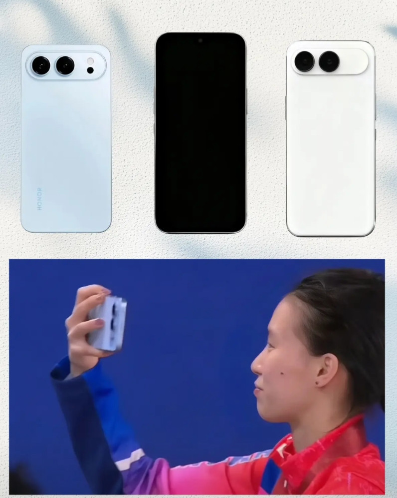 陈芋汐手持荣耀500真机，预计搭载8000mAh电池!陈芋汐手持荣耀500，