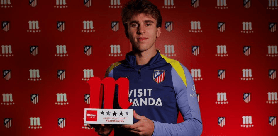 11月月最佳! 巴里奥斯: 希望2026年能随马竞赢得冠军