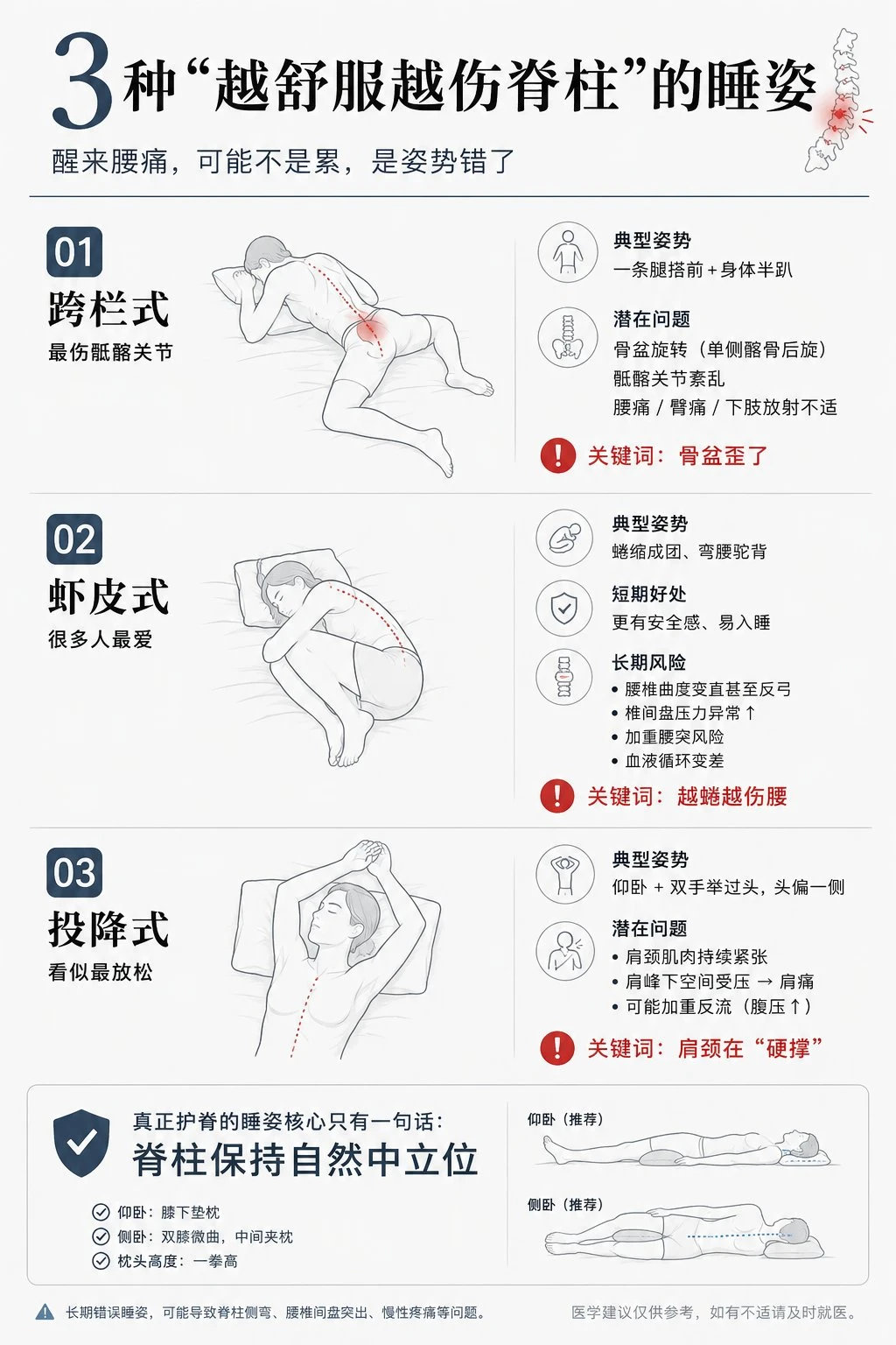 #医生回应举手式睡姿是身体在求救#已确认：这叫海星式睡眠，确实不好！并非谣言！一是呼吸代偿，肩颈肌肉