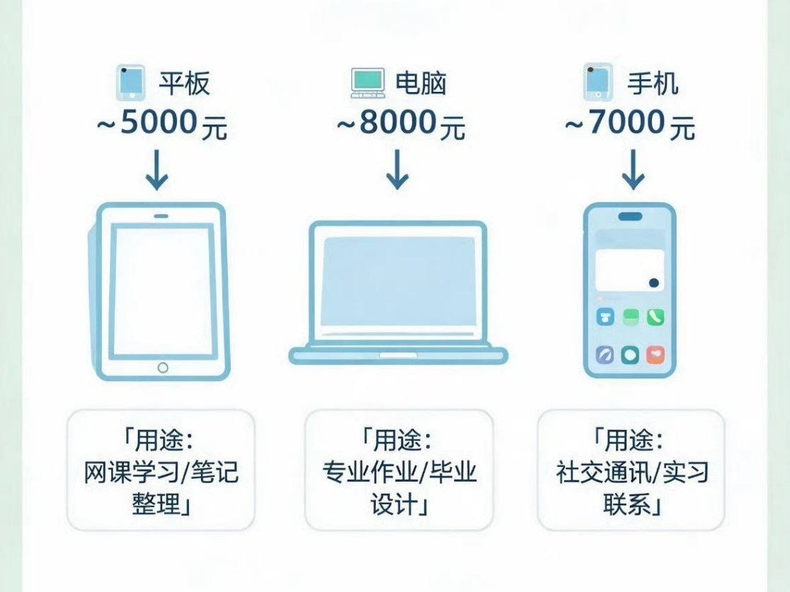 开学三件套齐涨价家长直呼吃不消确实涨价有点厉害，手机、平板、电脑三个加起来要比之