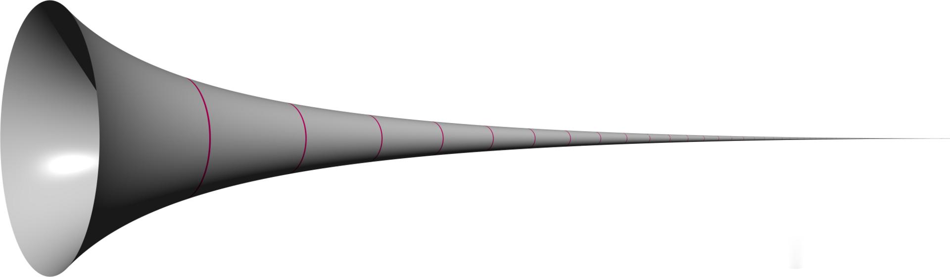 数学里面有个很有趣的概念叫做托里拆利小号（Torricelli'sTrumpe