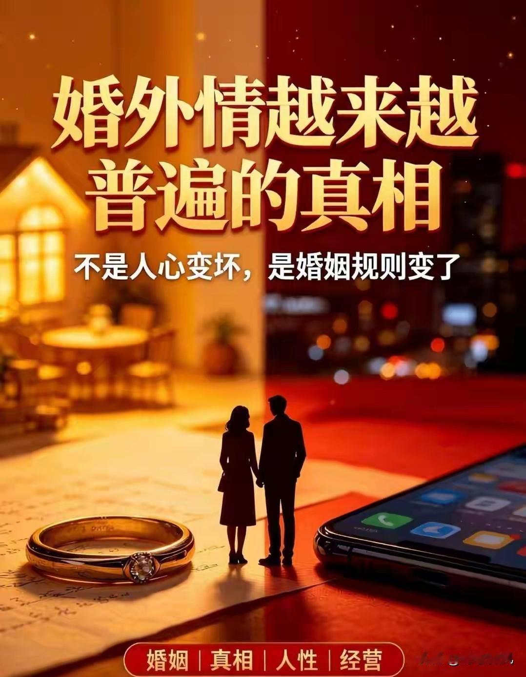 婚外情越来越普遍的真相：不是人心变坏，是婚姻规则变了前阵子和认识快十年的陈