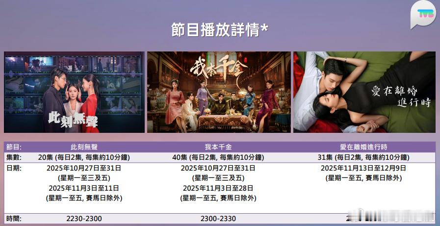节目预告丨tvbplus将从10月份开始于周一到周五晚间22点30分播出内地