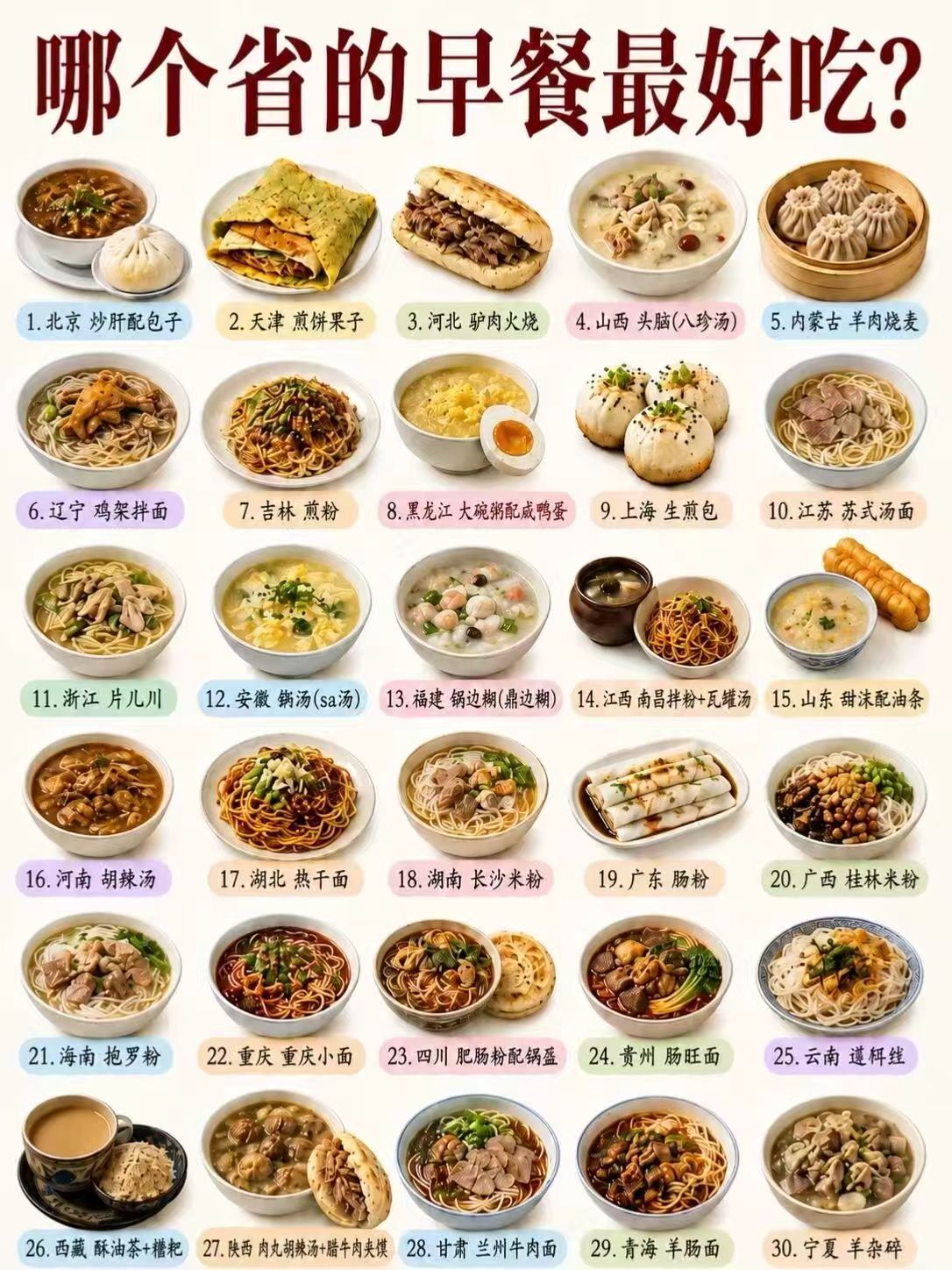 哪个省的早餐最好吃早餐​​​