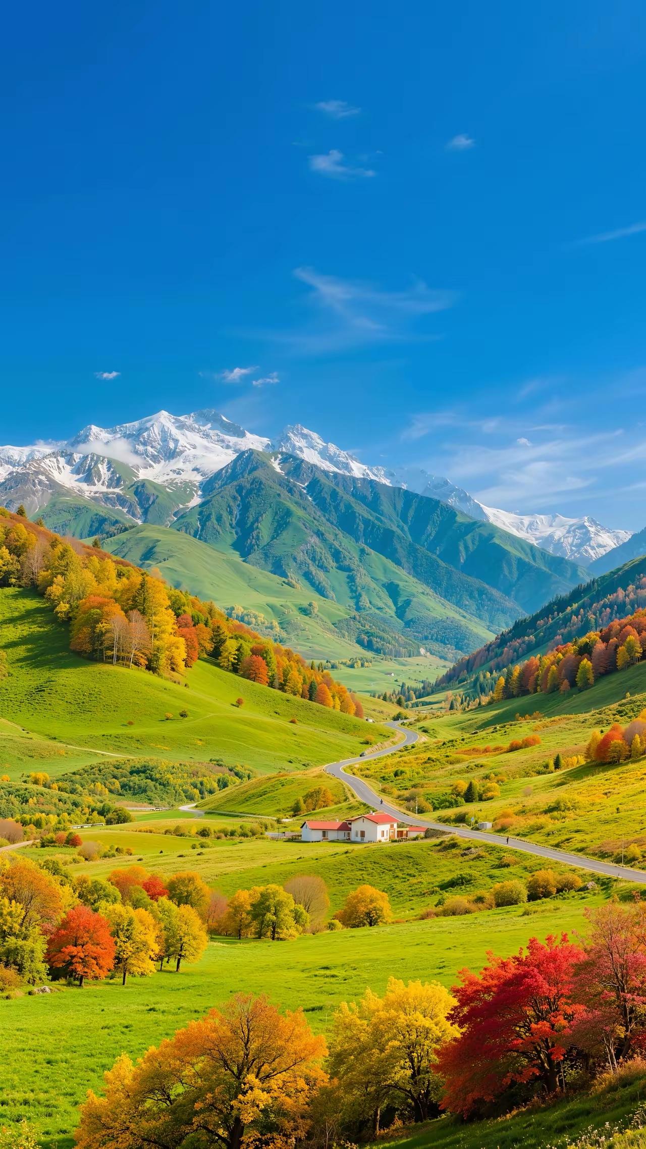 晒图笔记大赛最近自驾去了阿西里西大草原，那景色简直绝了！云端草甸像绿色的绒毯，
