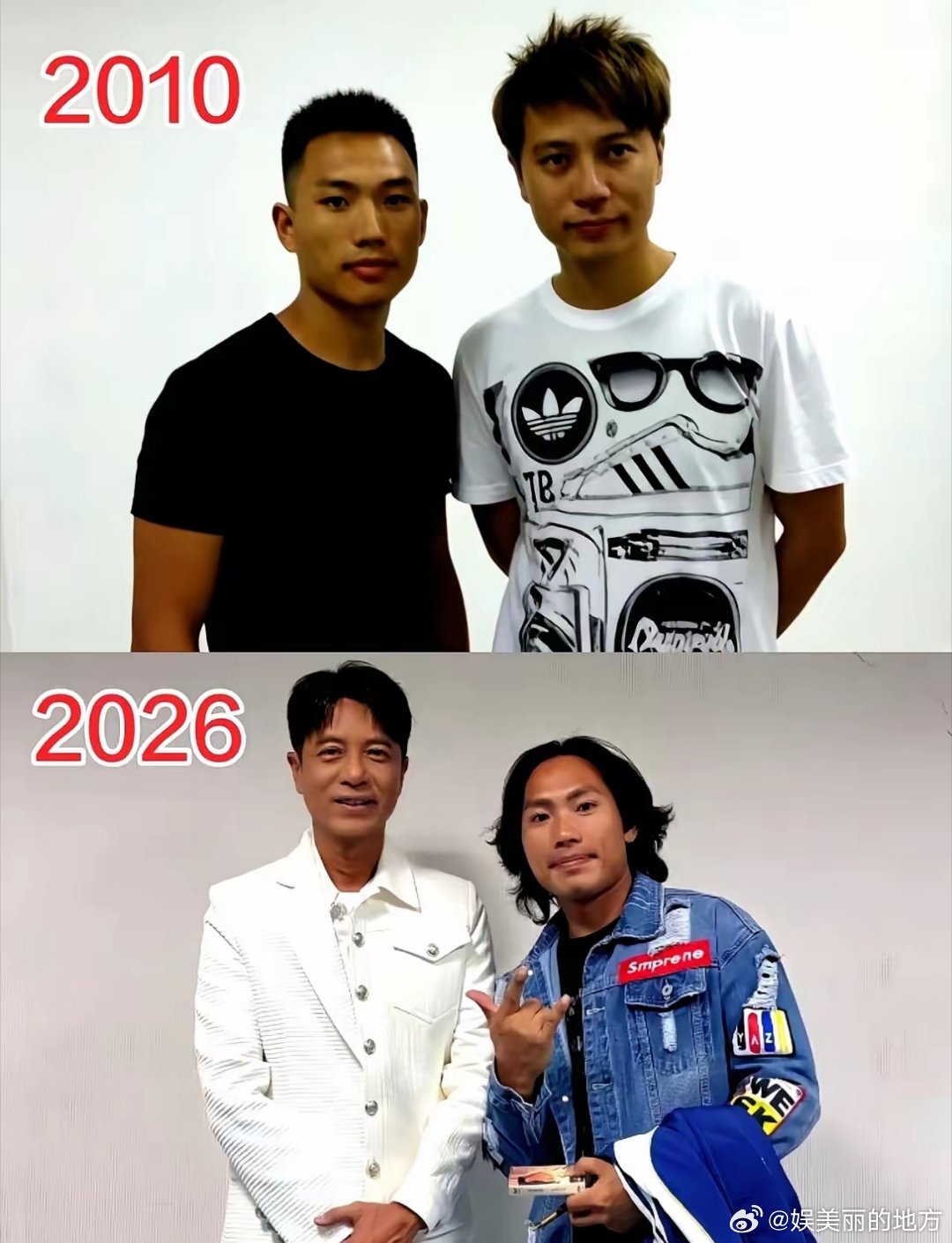 2010年站在李克勤身边紧张合影的小透明，16年后再次同框，竟然成了帮大明星解决麻烦的关键人物。​​