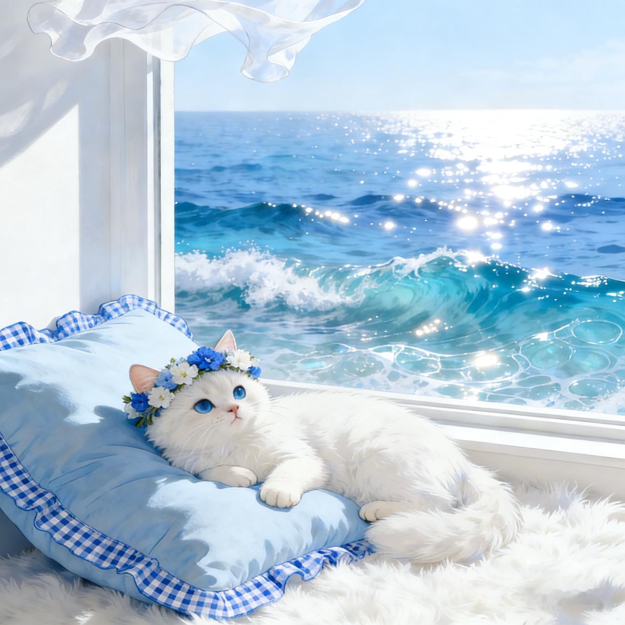 分享一张猫咪照片这个猫咪可爱不？[红脸笑][红脸笑]