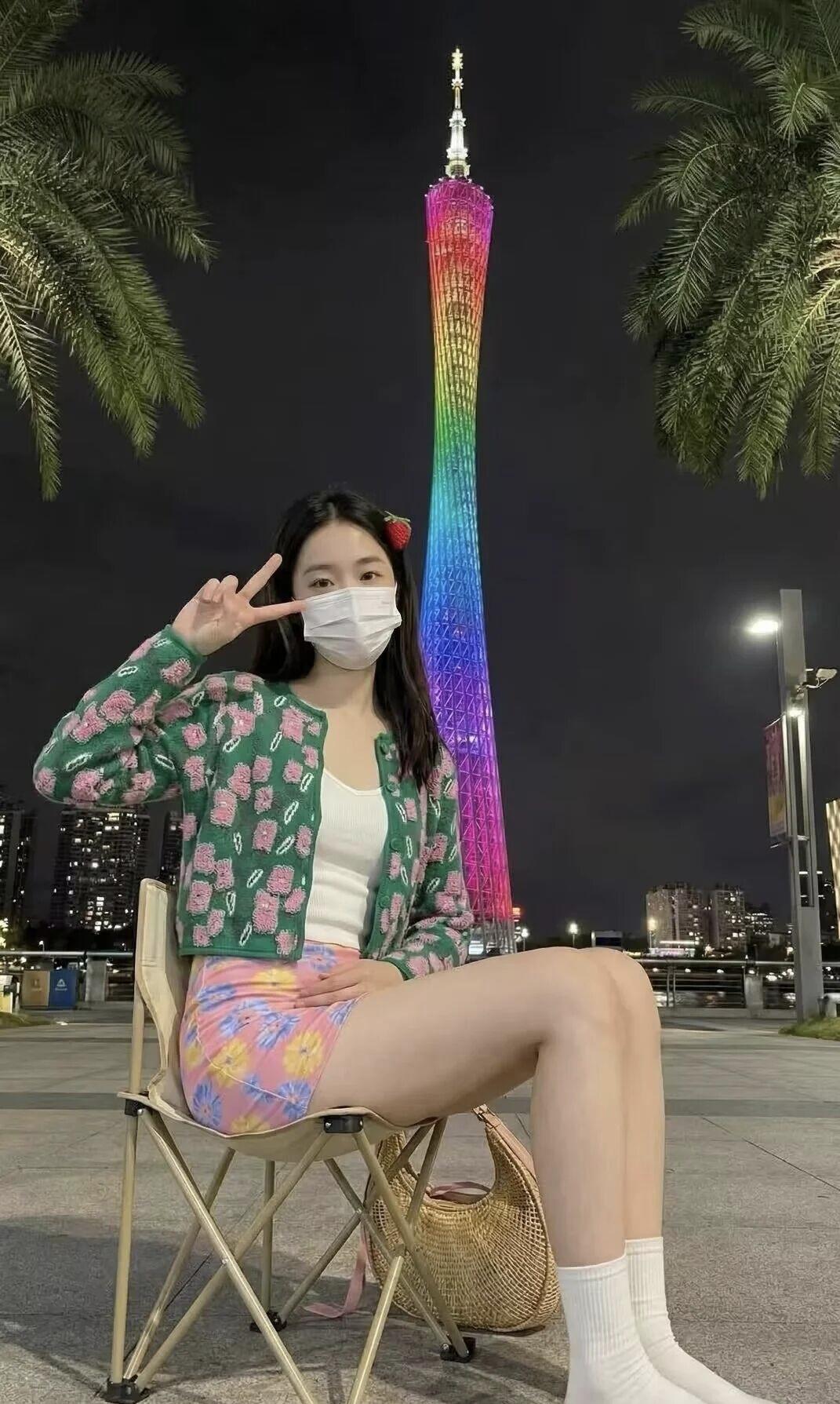 夜游珠江，打卡广州塔，元气少女穿搭指南🌉💕