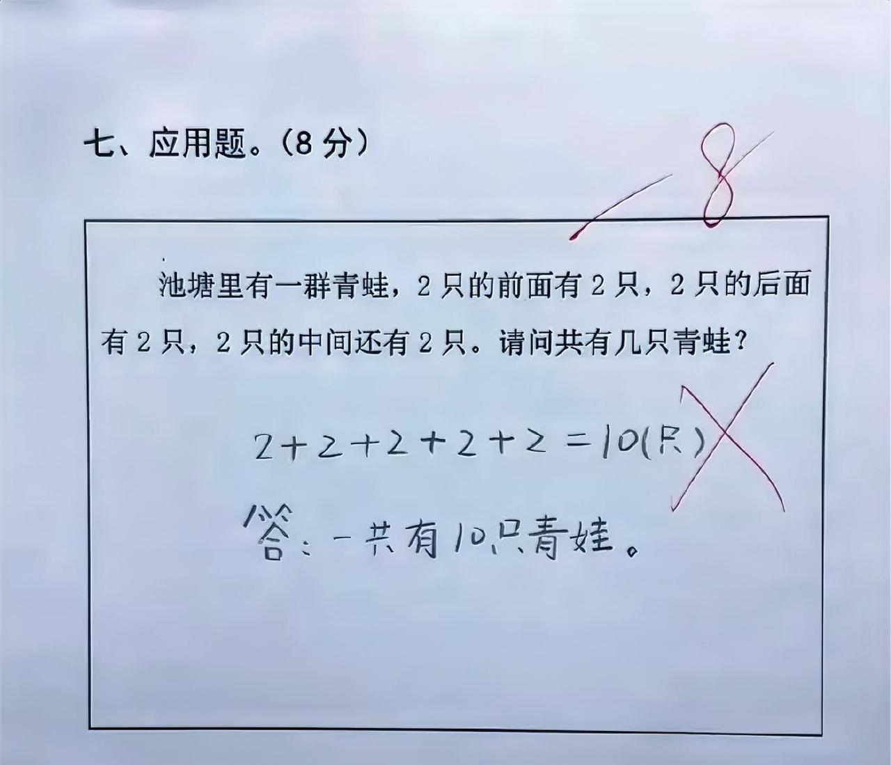 数来数去都乱了，请问总共有几只青蛙
