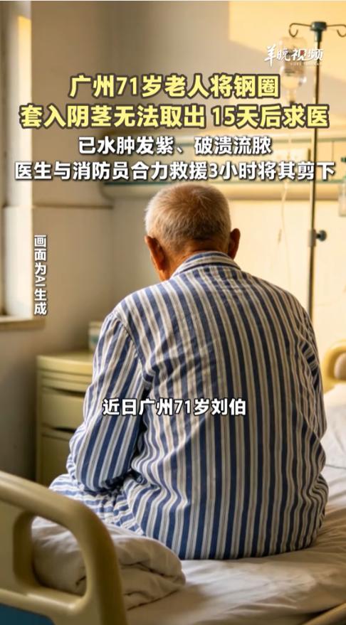 广东一71岁老汉嫌自己“不行”，听信“钢圈锁根能增阳”的荒唐偏方，偷偷将两枚金属