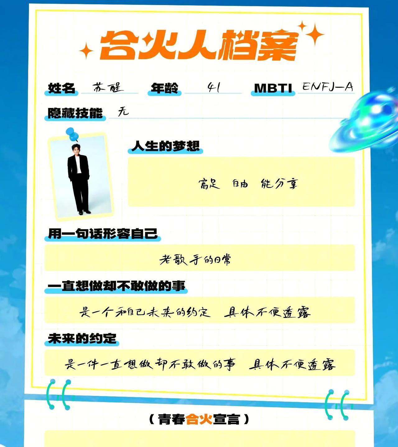 披哥五四青年的档案可太有意思了，苏醒张远王栎鑫王铮亮四个人都有自己风格苏醒一贯