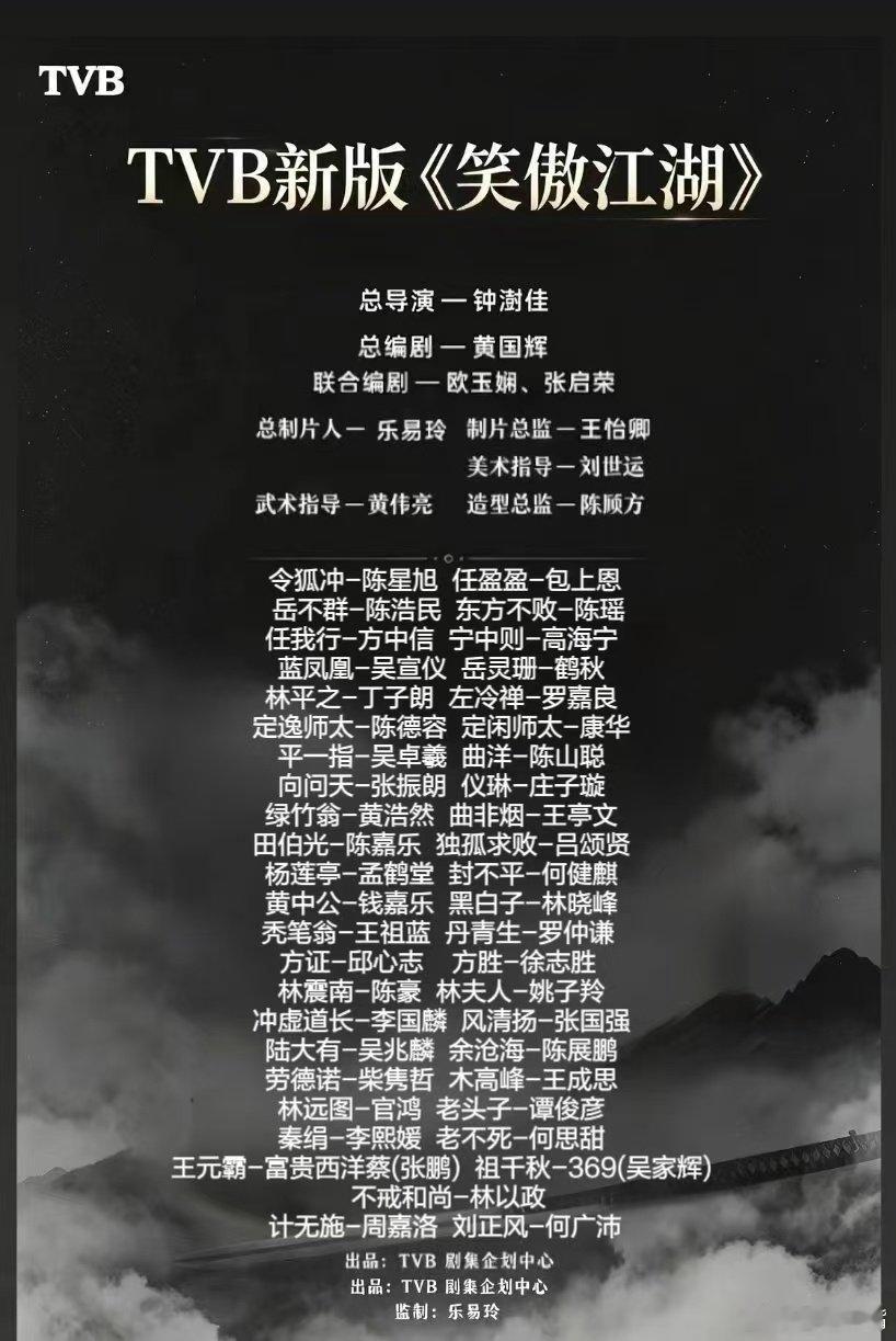 🍉内地tvb合拍翻拍《笑傲江湖》，阵容怎么看？​