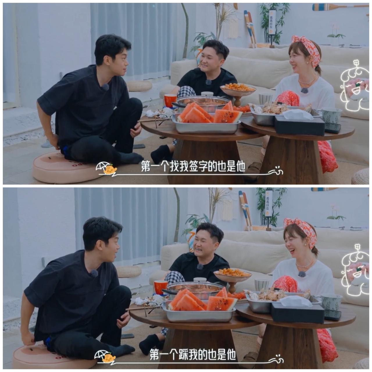 刘冠麟跟姜妍吃饭聚会，聊起刘冠麟给刘德华伴舞一百多人从刘冠麟身上踩过去。