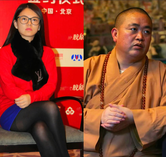 近几日释永信被抓，李湘也被牵连李湘有张2008年专访释永信时的“