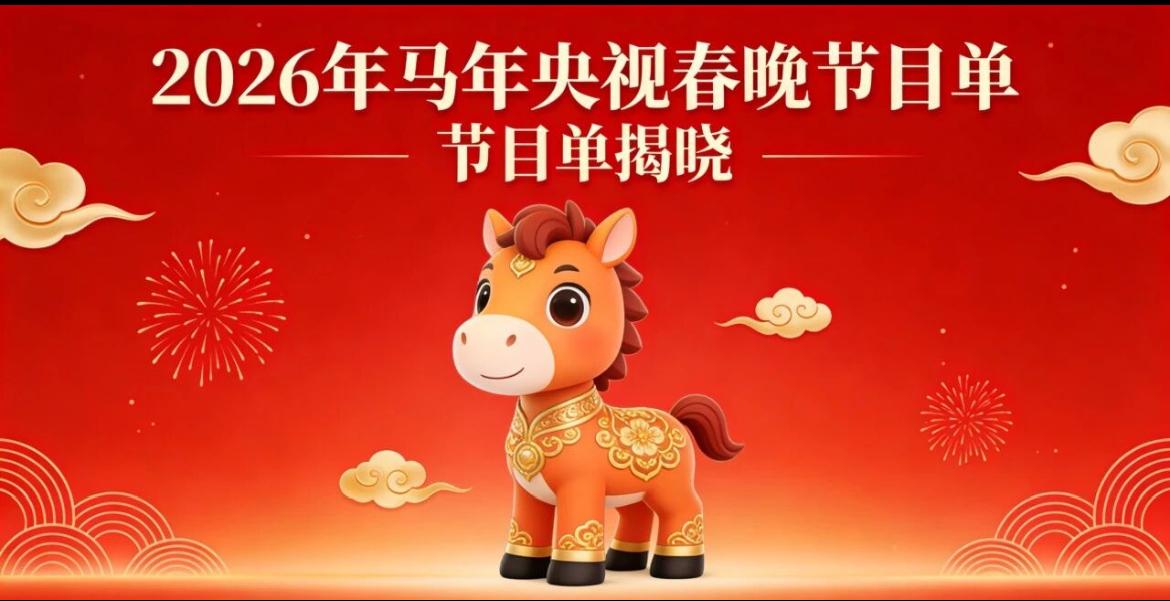 新鲜出炉！中央广播电视总台《2026年春节联欢晚会》节目单！灯火映万家，欢歌迎