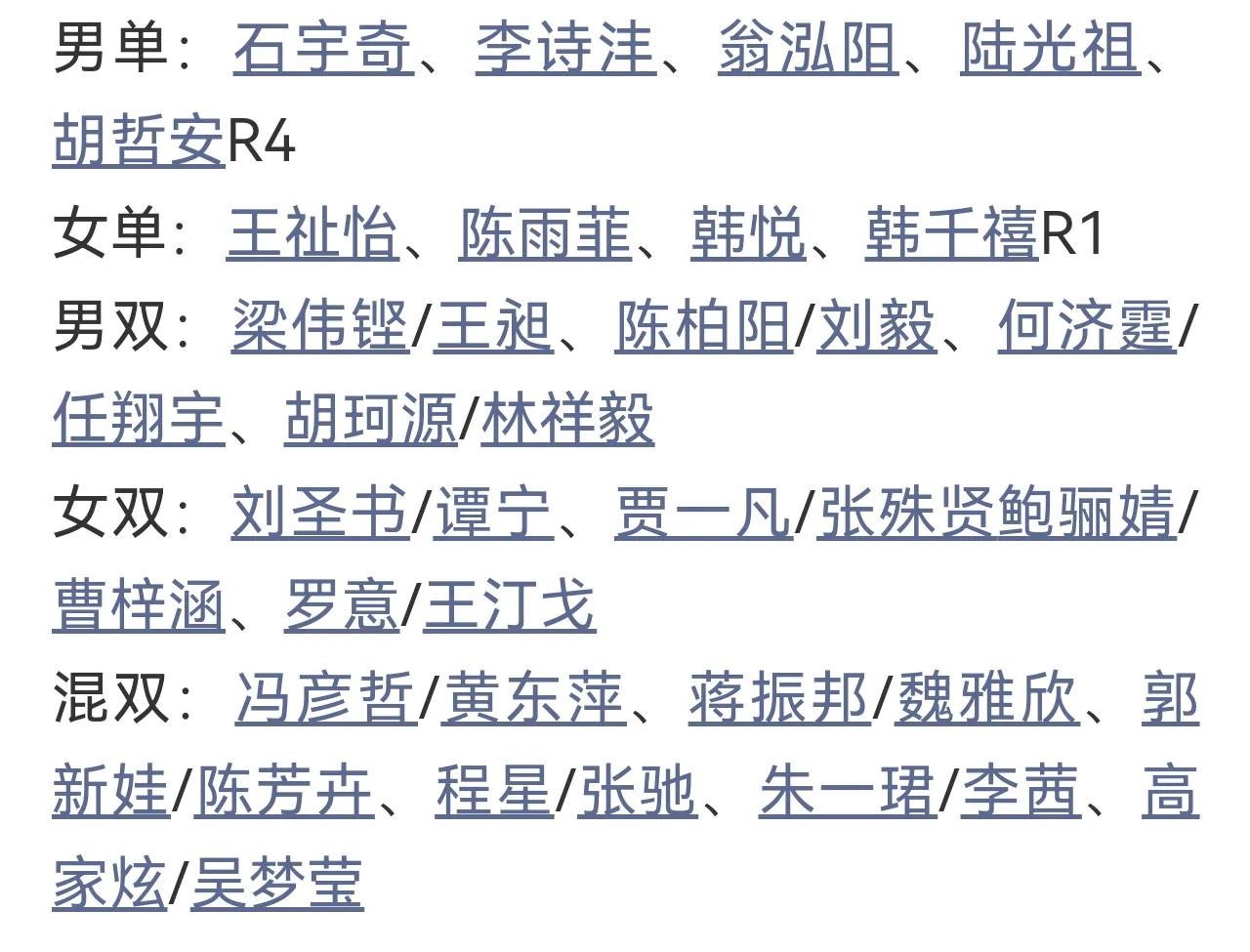 丹麦羽毛球公开赛世界羽联欧洲季超级750第一站，丹麦羽毛球公开赛日前公布了参