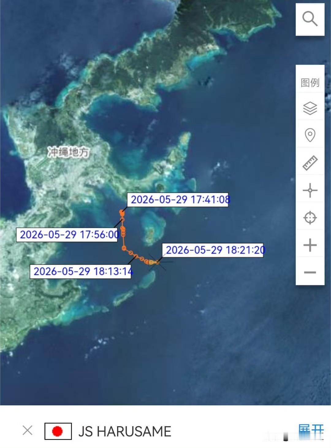 AIS信号显示，6月3号，负责跟踪监视辽宁舰航母战斗群的日本海自朝日号驱逐舰(D