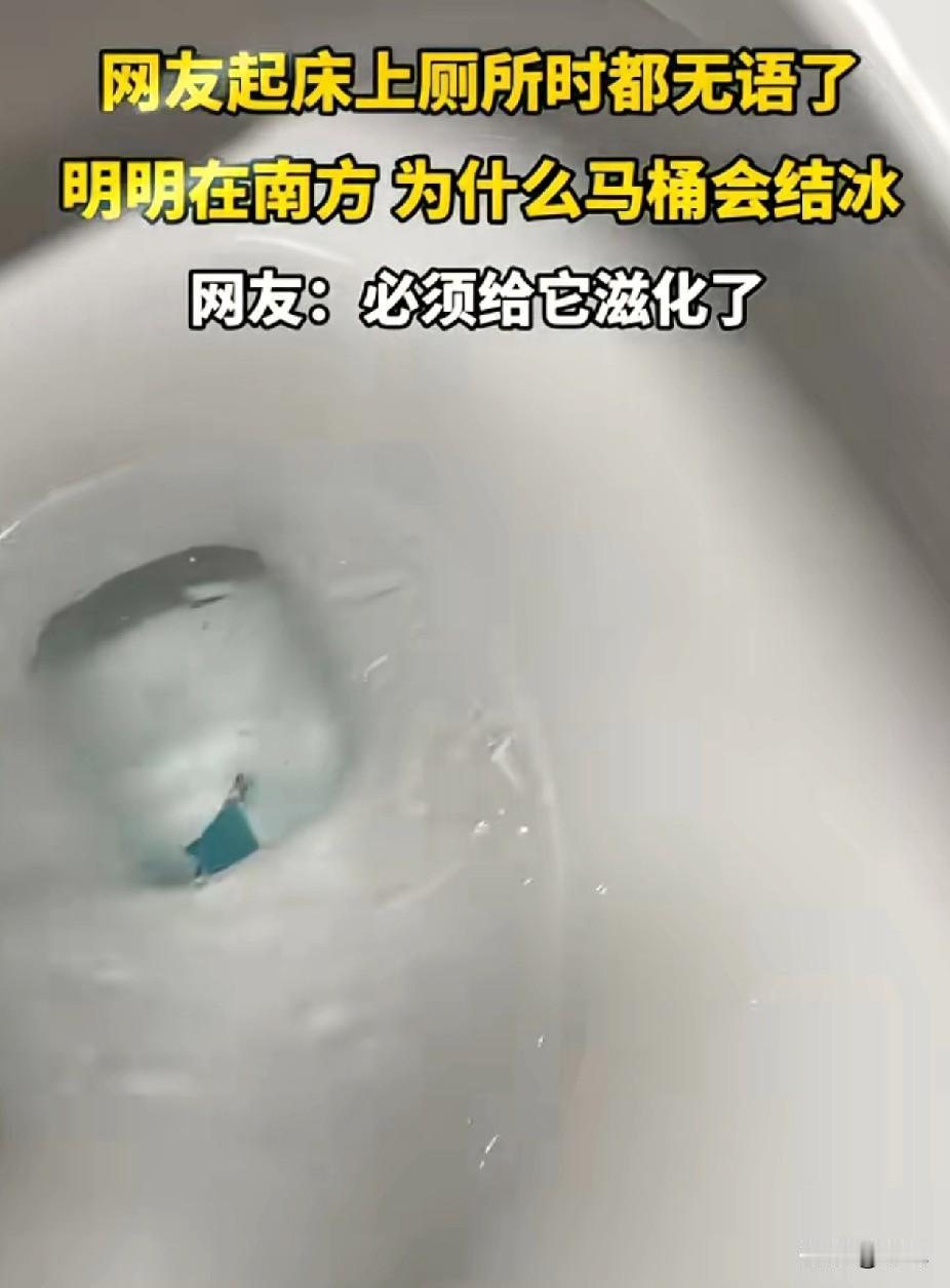 这网友真有礼貌，上厕所前给马桶敲门！她敲的同时发问：明明在南方，为什么马桶水会
