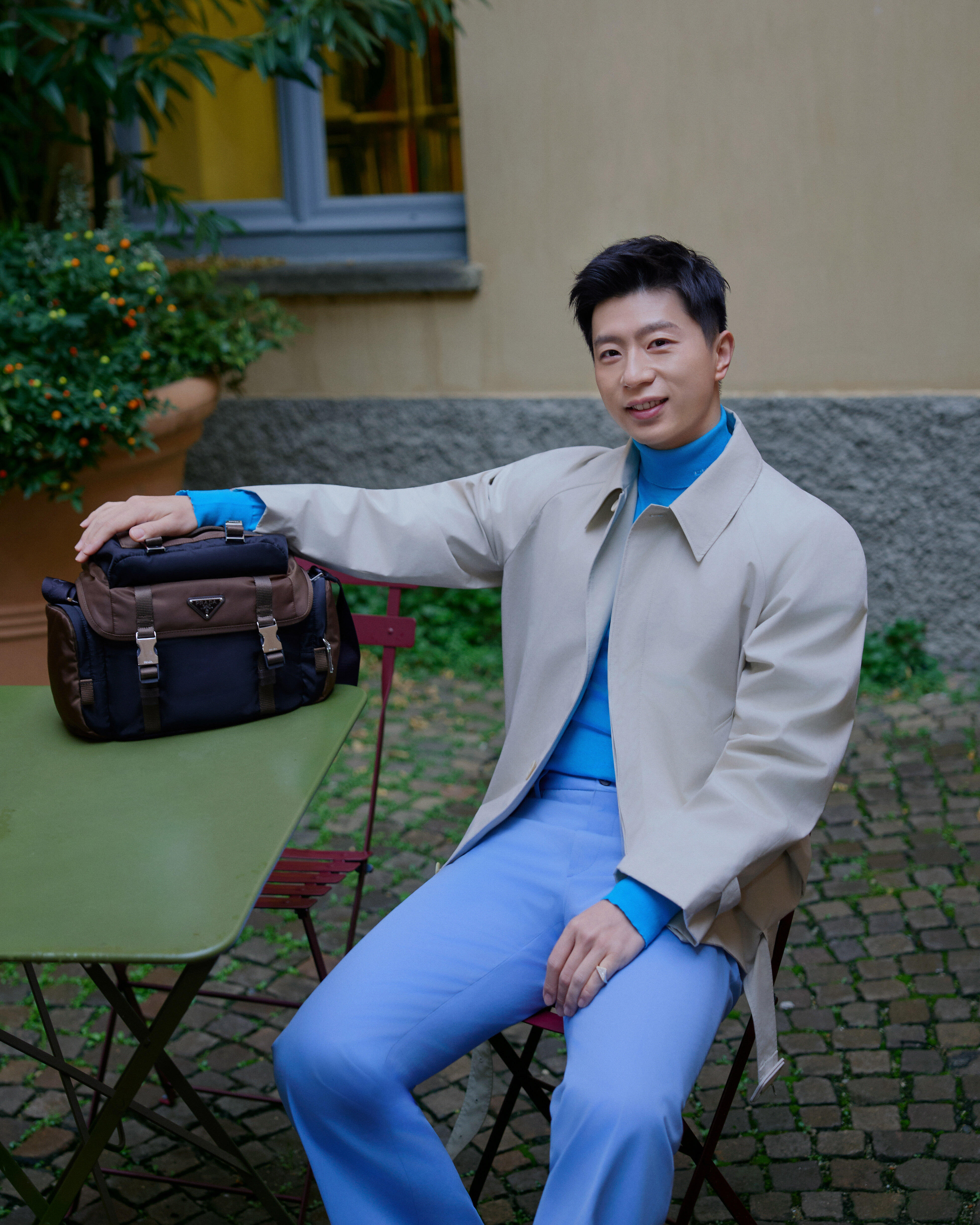 Prada大秀男装周米兰男装周马龙×Prada2026秋冬大秀马龙穿着Pra