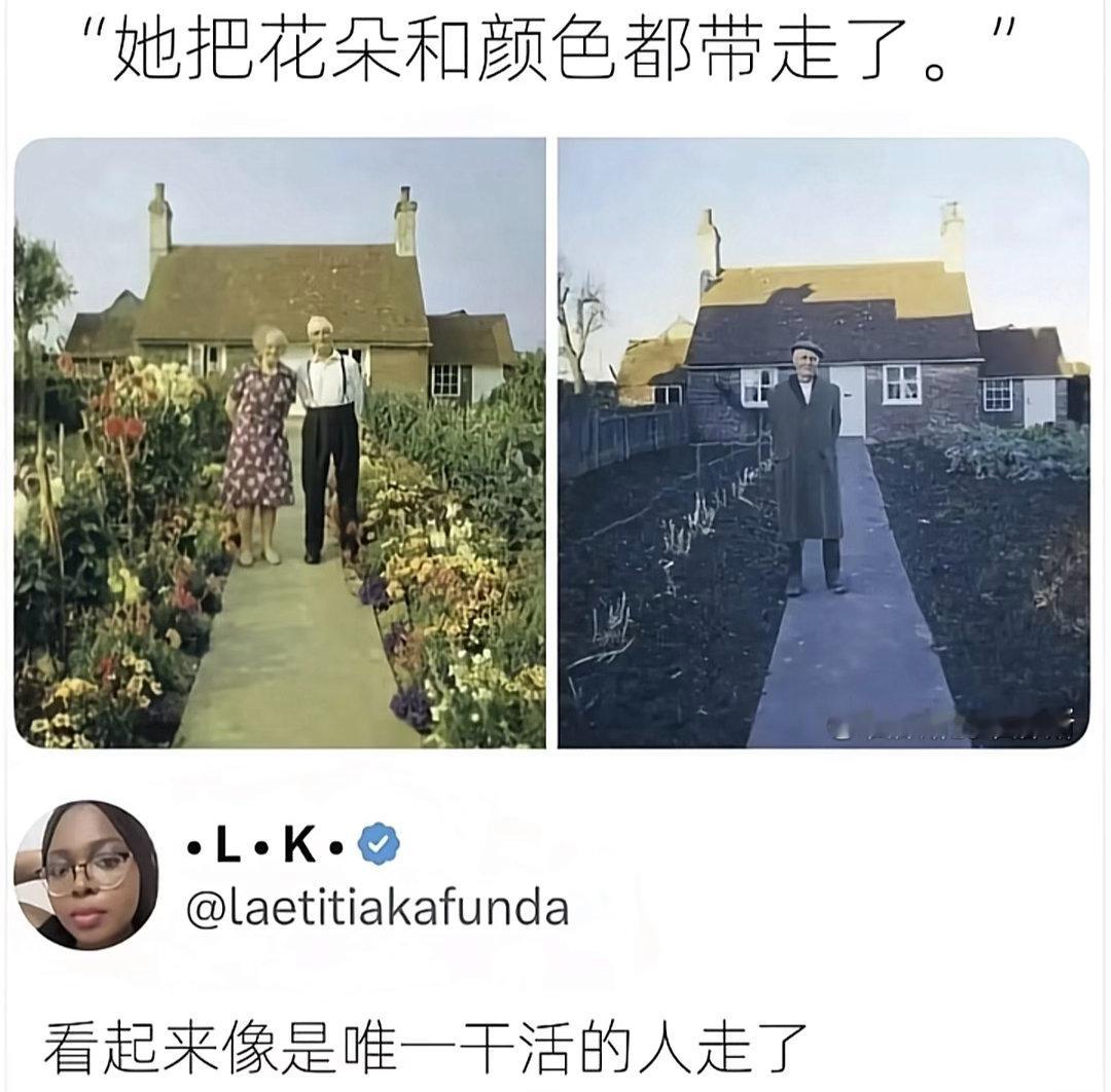 以前：“你走之后世界只剩荒芜”现在：“唯一干活的人走了”