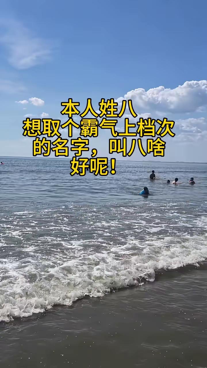 家人们，本人姓八，想取个霸气上档次的名字，我绞尽脑汁也想不出来，烦劳各位才子佳人