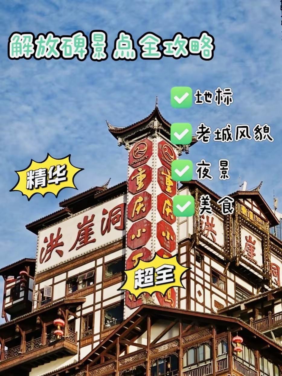 解放碑景点全攻略，hin全的。重庆解放碑不只是商业街，它的精华藏在高楼与梯坎之间