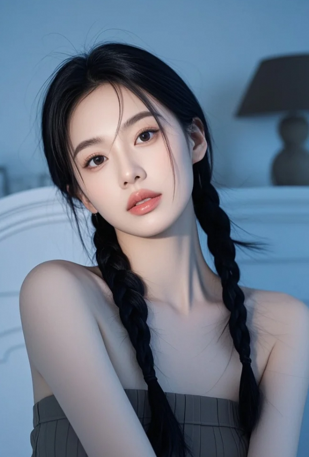 她指尖轻触的玻璃正映出你