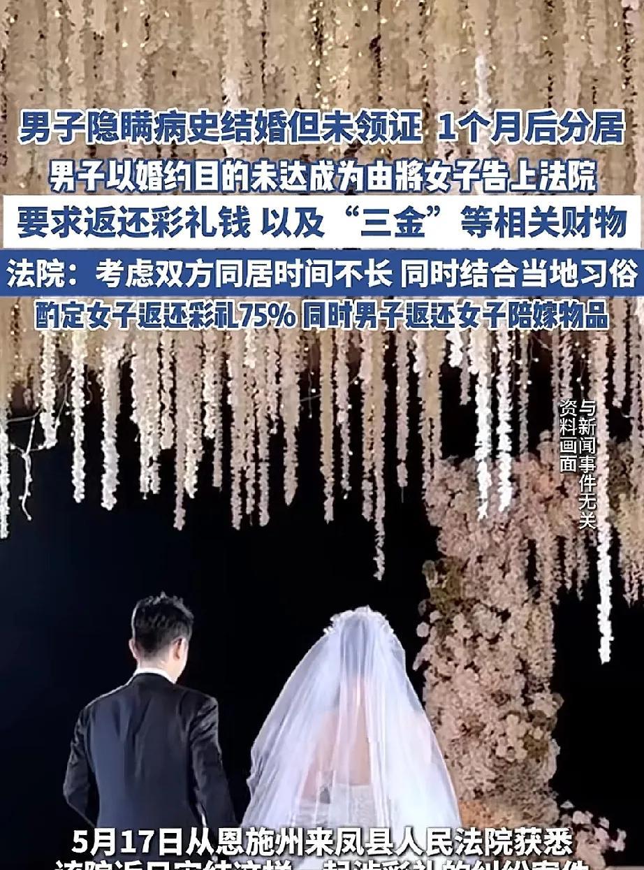 “这难道不是骗婚？”男子隐瞒病史和女子结婚，一个月两人分居，男子将女子告上法庭，
