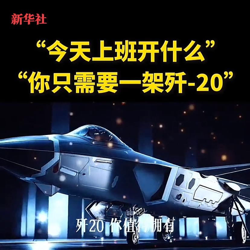 新华社：今天上班开什么？你只需要一架歼-20。老百姓：亲妈，上链接！[灵光一闪