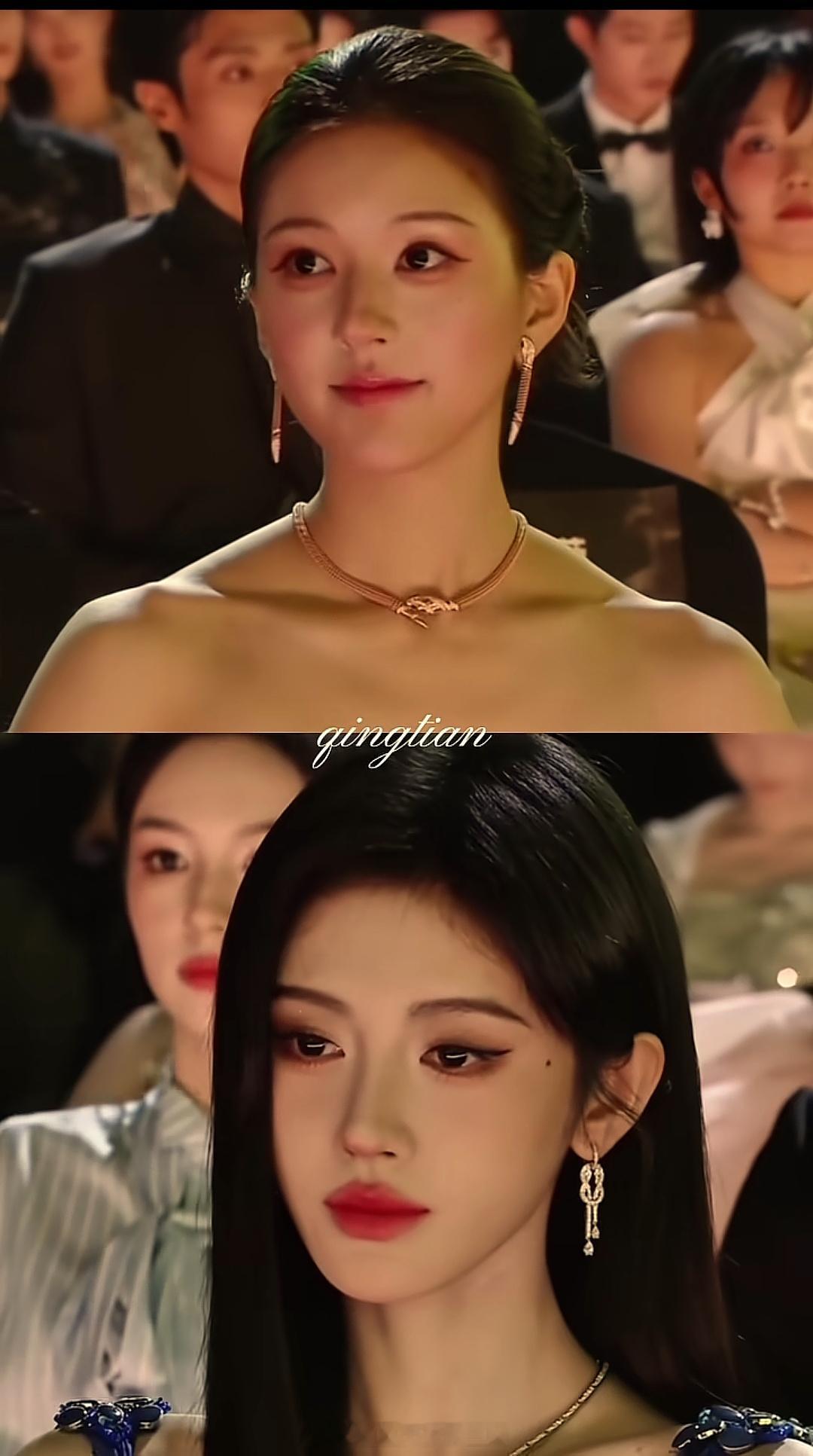 额，只能说鞠婧祎的五官、面部平整度、妆容都是顶级的，简直建模怪