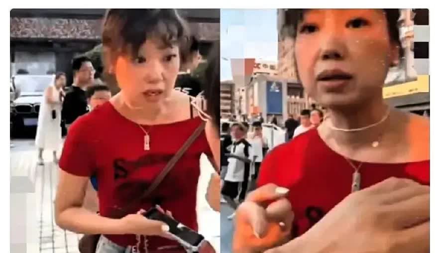 重庆文旅！重庆洪崖洞，朱先生一家拍照，红衣女子横插一杠子：“这片我承包了