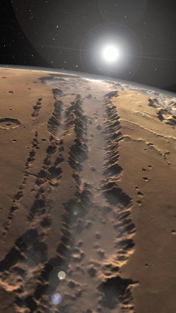 火星水手峡谷，最开始的天文学家认为它是火星运河，由此产生了第一代火星人的幻想​