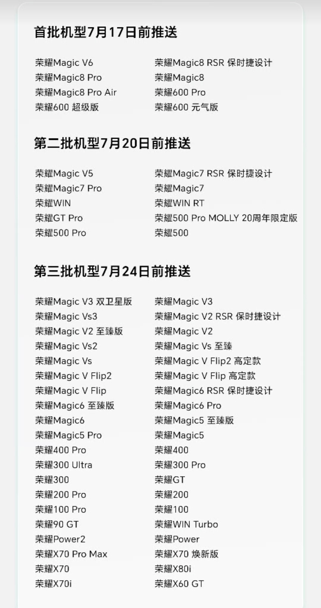 这波我必须给荣耀点个赞，MagicOS本月升级预告来了，荣耀对于Al上面的优化