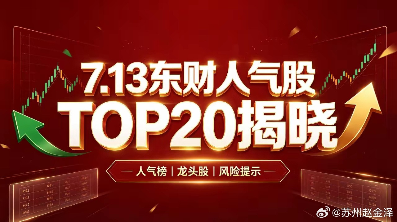 7.13东财人气股TOP20揭晓今日的人气排行榜着实不堪入目。以往人气靠前的股票