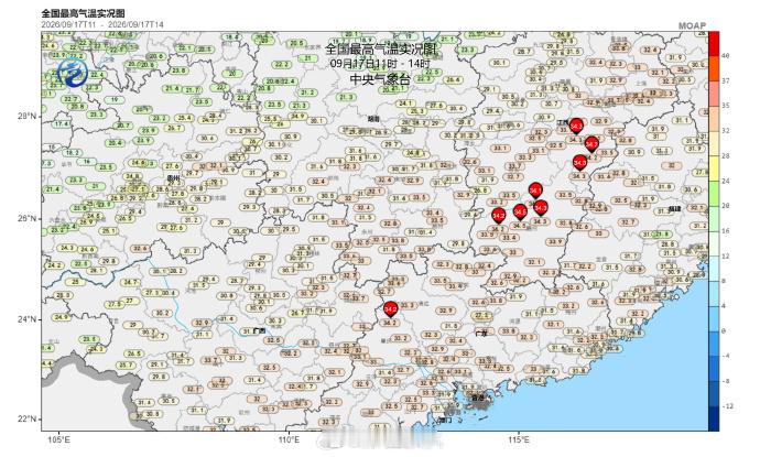 【#南方秋老虎看着不猛耐力很强#】#民民天气预报#预计月底前，副热带高压持续盘踞，导致南方气温居高不