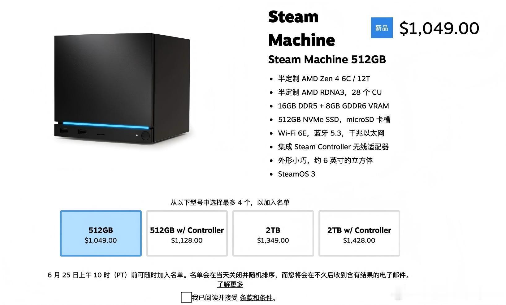 Steam主机官方价格公布了，准备出一期视频，大家有什么想了解的吗！单机512G