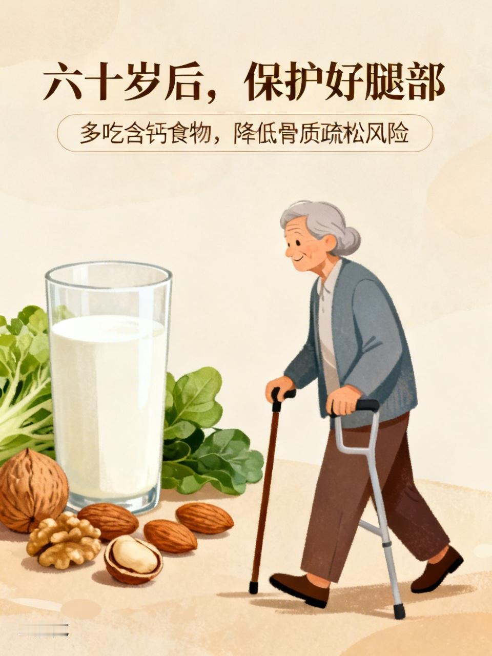 六十岁以后，要好好保护自己的身体，尤其是腿部。一旦腿部出了问题，想要出去转转、看