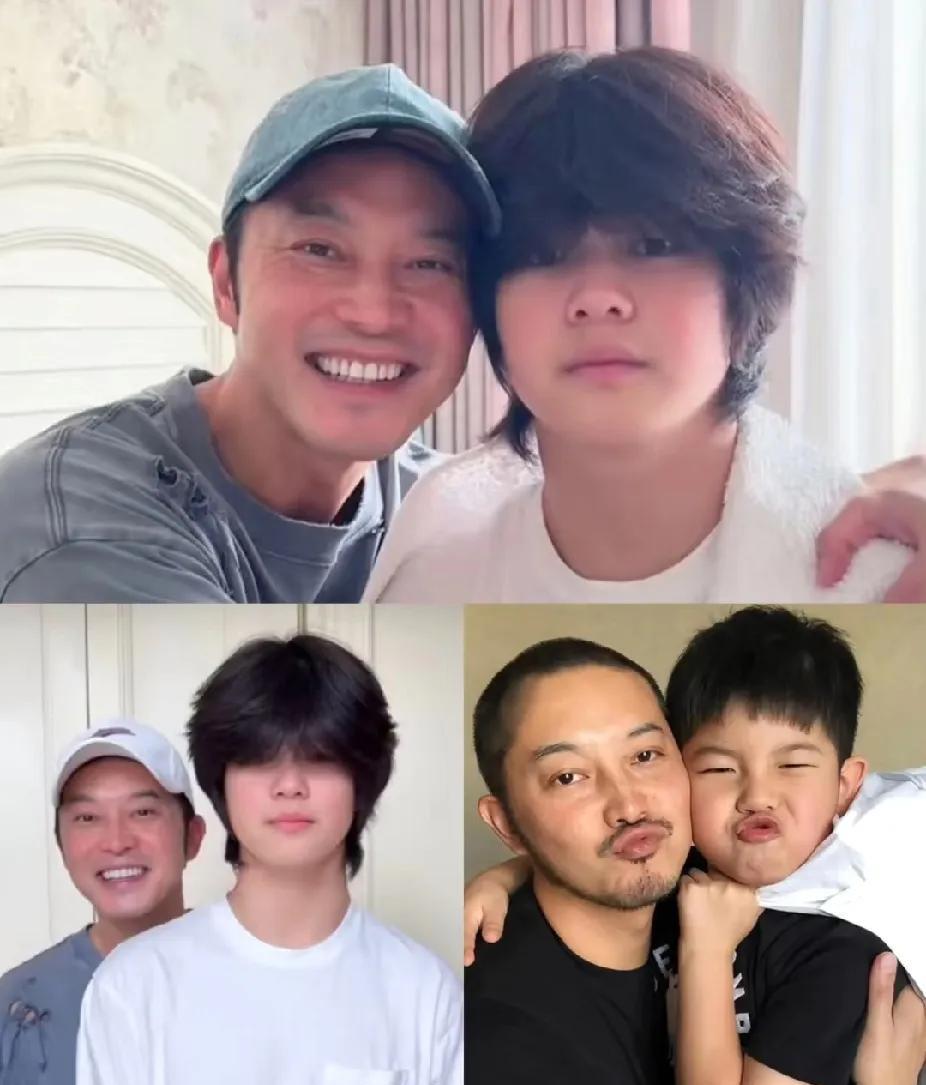 从沙溢晒的儿子的照片来看，我发现一个道理：“男孩子随妈是真好啊”。安吉等比例长