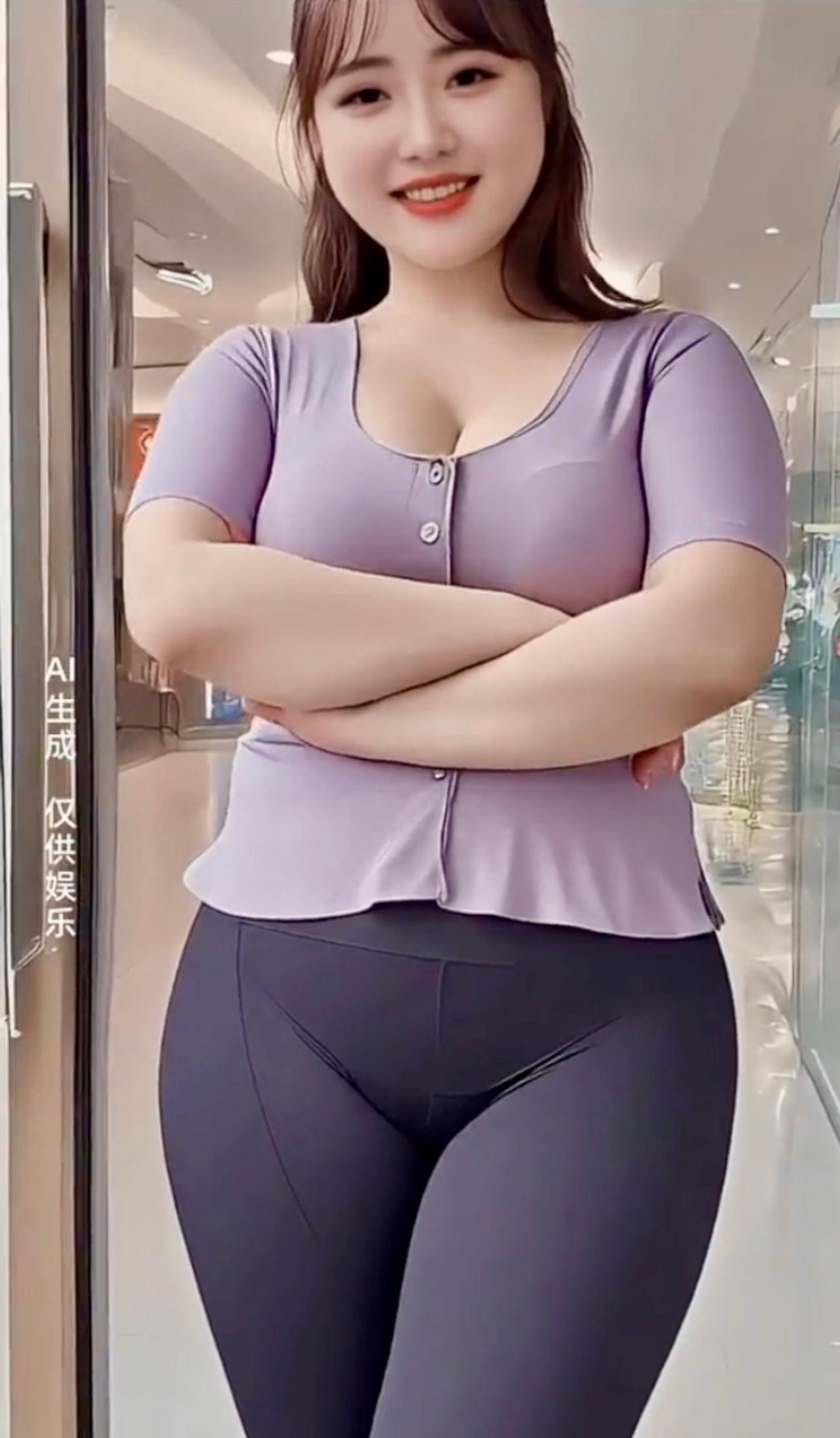 打油诗.俺家的胖媳妇媳妇身型富态娇，紫衣绷起肉条条。交叉玉臂门前站，笑靥