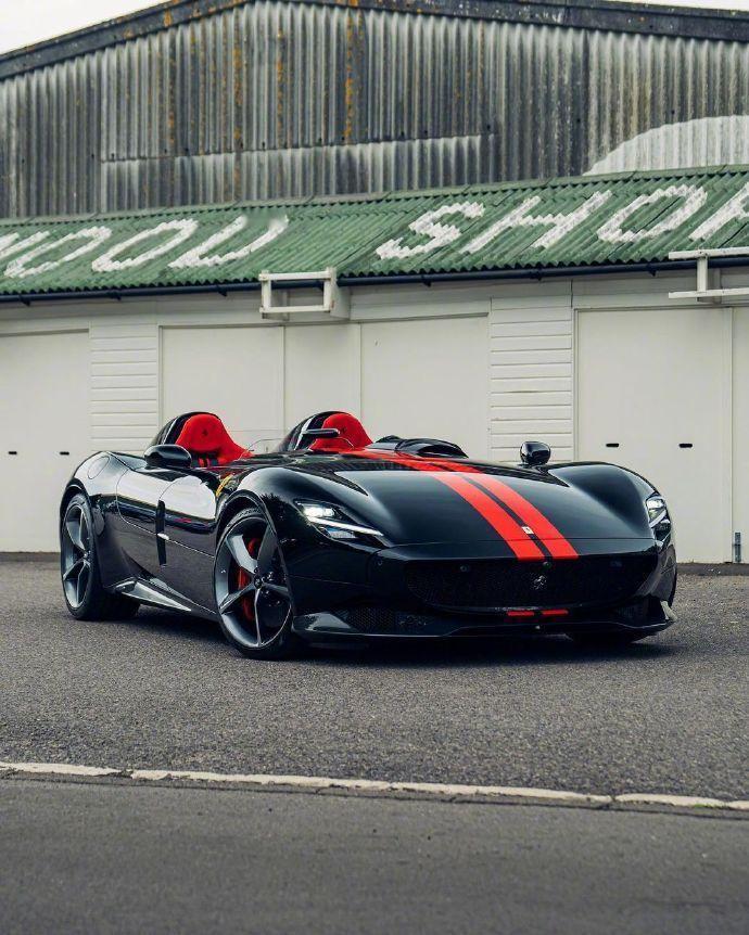 黑红双拼法拉利FerrariMonzaSP2，太帅了！汽车