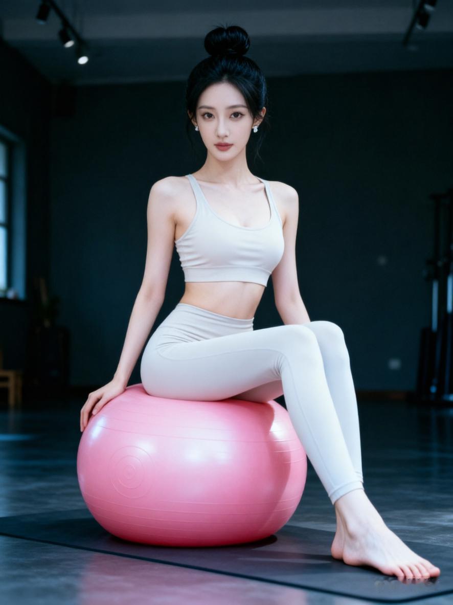 粉嫩健身球，元气满满！💪🏋️‍♀️