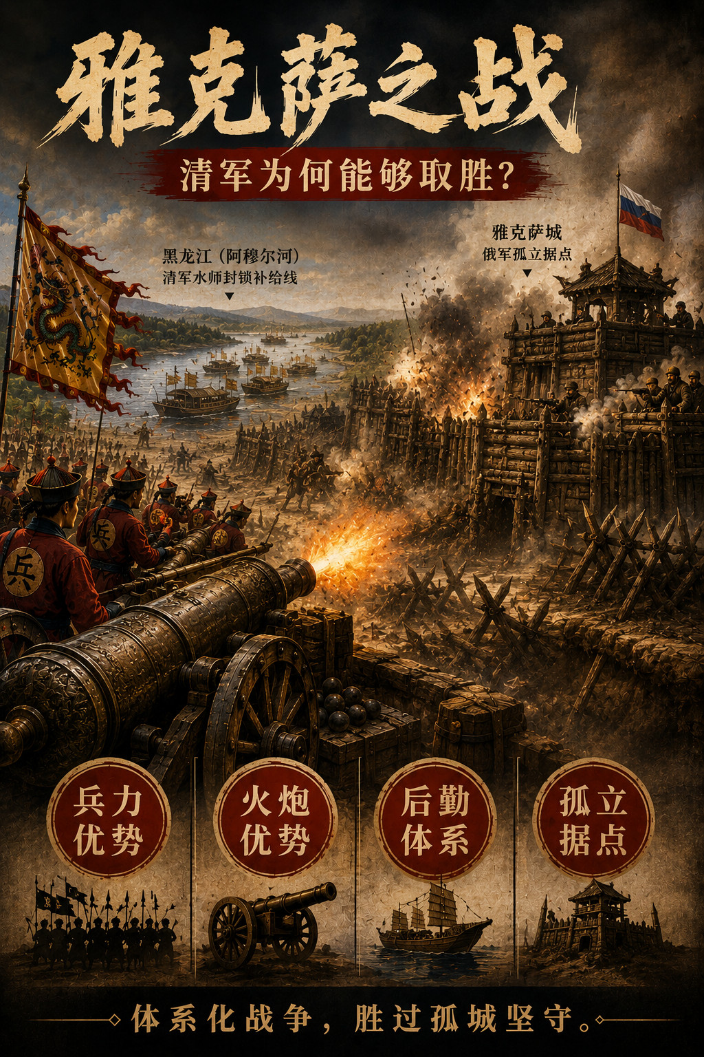 雅克萨之战，清军为何能够取胜？Claude对此解答：雅克萨之战（1685、168
