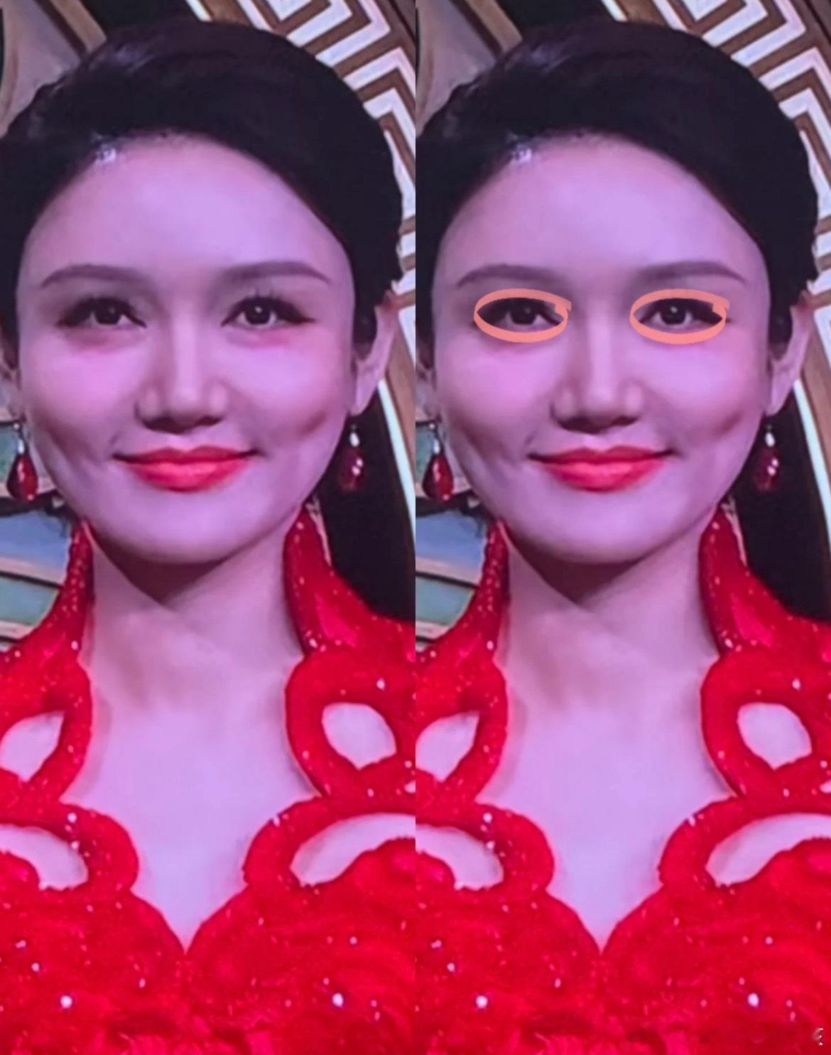 这个就是看着镜头的但是眼角线误导了镜头