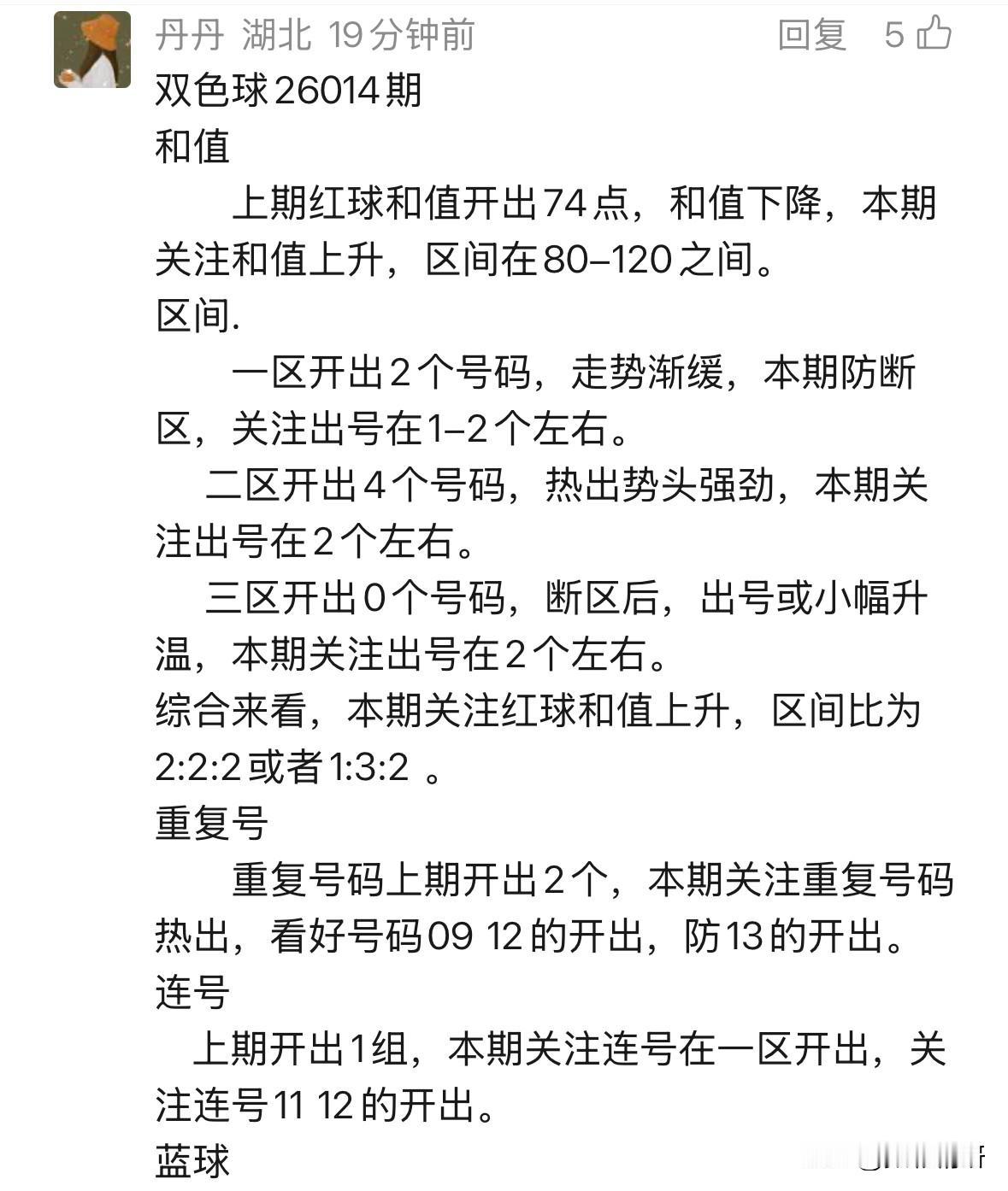 今日双色球迎来规则焕新后的首期开奖，丹丹再次携一组心水号码整装出发，本期精挑细选