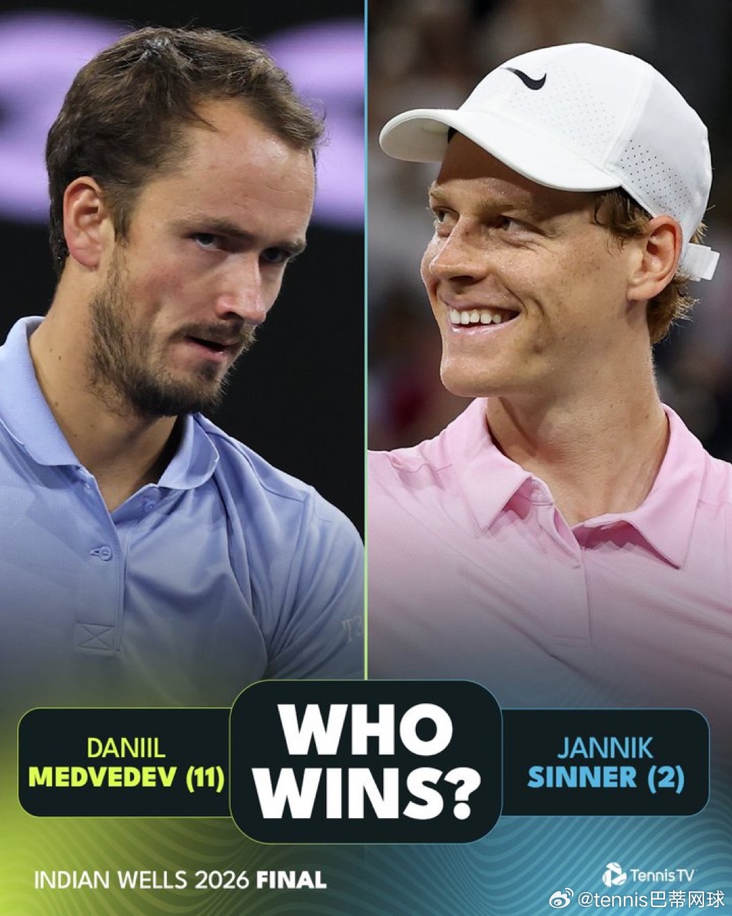 印第安维尔斯男女单决赛时间明天凌晨两点🇧🇾萨巴伦卡vs🇰🇿莱巴金娜不早